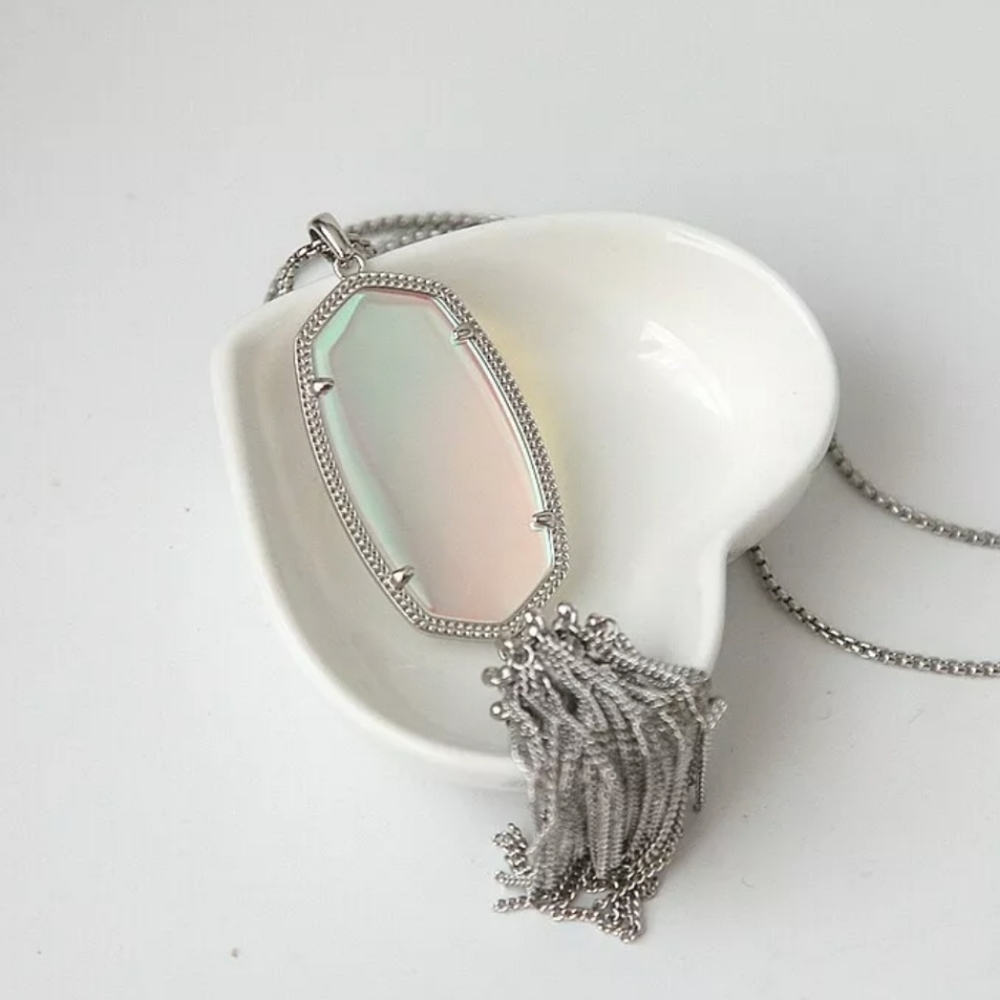NEW Kendra Scott Rayne Silver Necklace Dichori…